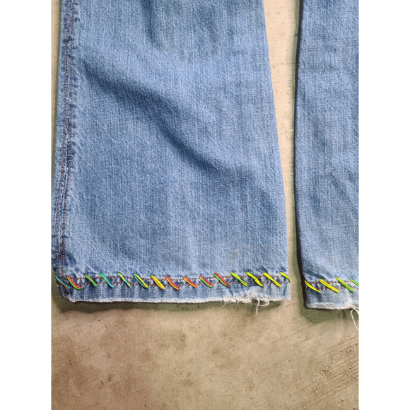 Antik Denim Women's Boho Chic Embroidered bootcut flare jeans Size 28 - Picture 2 of 9